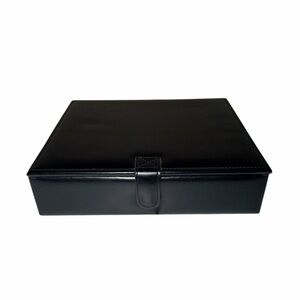 Mele and Me Black Leather Accessory Box